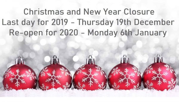 Christmas & New Year Closure
