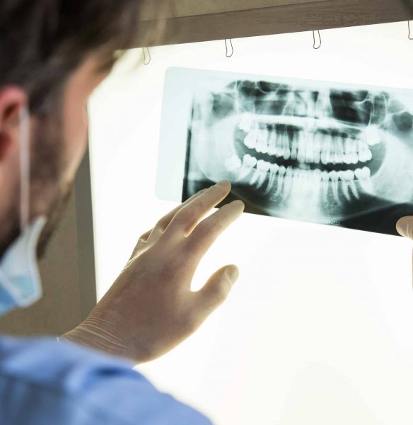 Dentist Checking Dental X-Ray to Check Oral Condition at Albany Dental
