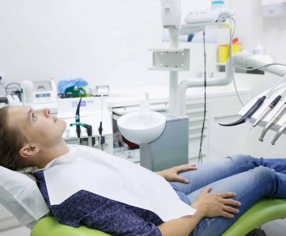 Patient Getting Treatment for Grinding or Clenching Teeth at Albany Dental