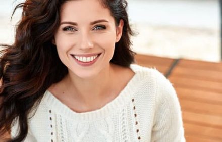 woman smiling with white teeth